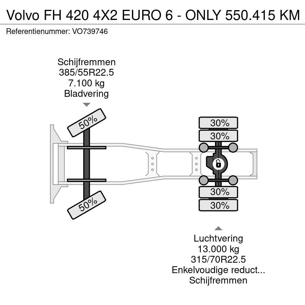 Volvo FH 420 4X2 EURO 6 - ONLY 550.415 KM Sadulveokid