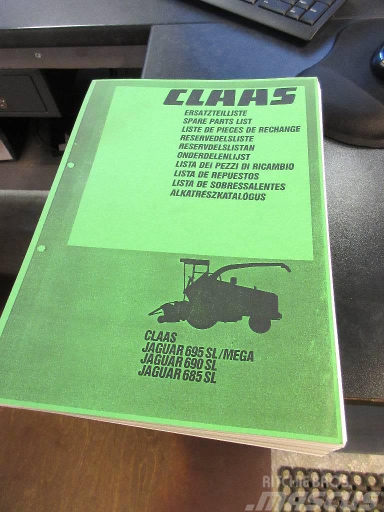 CLAAS Jaguar 695 varaosaluettelo/spare part list Muu silokoristustehnika