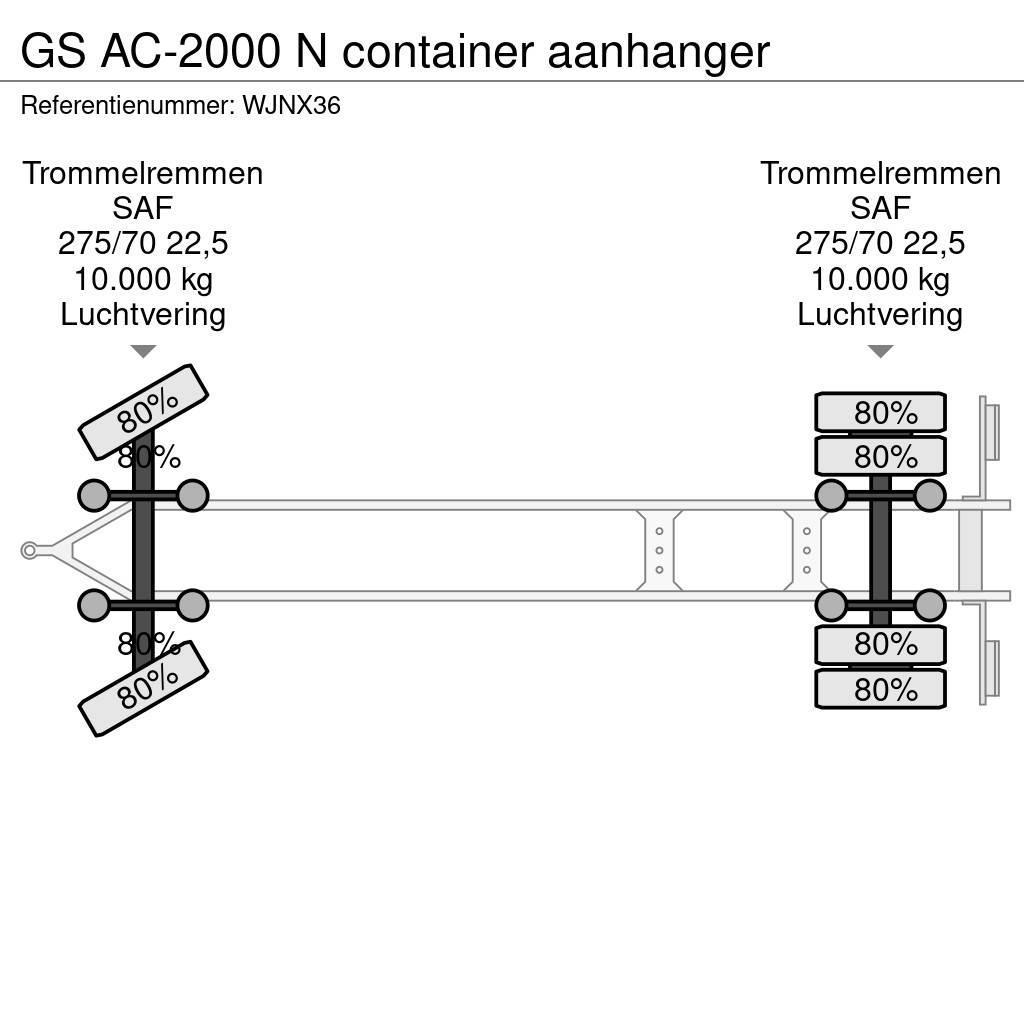 GS AC-2000 N container aanhanger Konteinerveohaagised