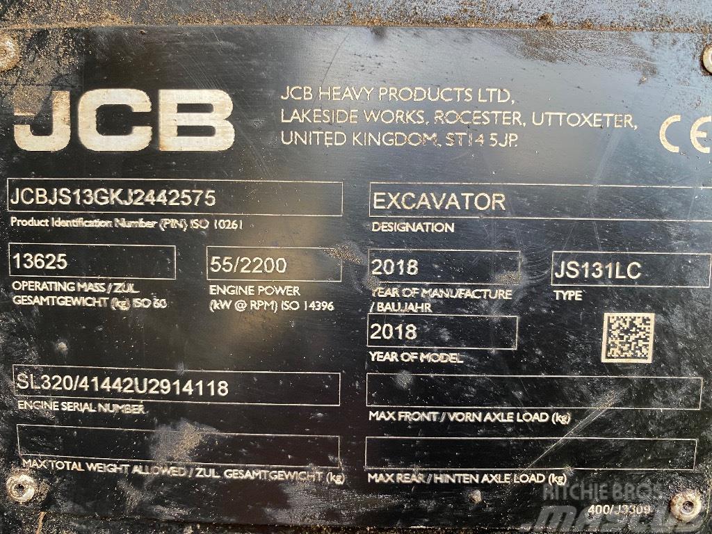 JCB js 131 LC + głowica do biomasy Js 131 LC + Langetustraktorid