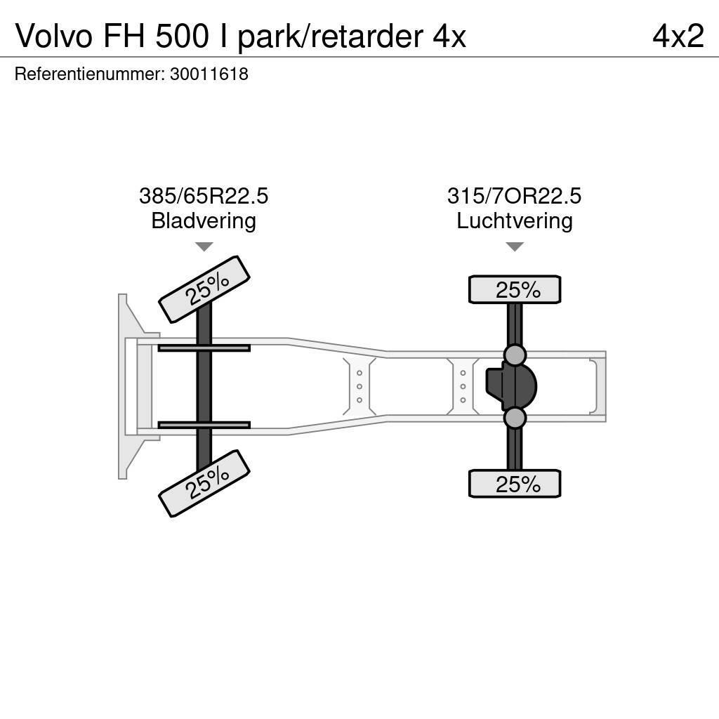 Volvo FH 500 I park/retarder 4x Sadulveokid