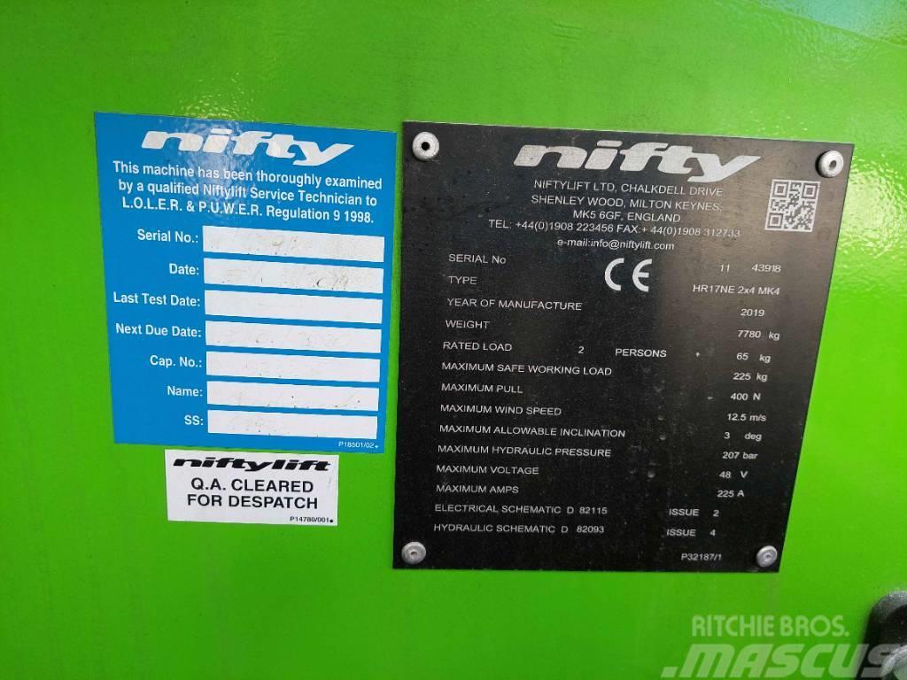 Niftylift HR 17 NE MK4 Iseliikuvad poomtõstukid