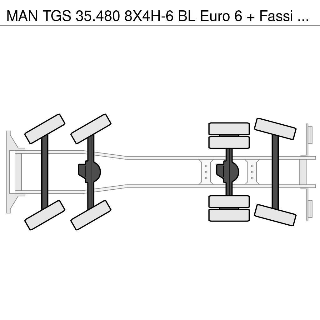 MAN TGS 35.480 8X4H-6 BL Euro 6 + Fassi F1350RA.2.28 + Maastikutõstukid