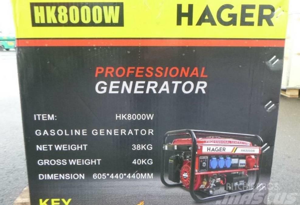  Hager HK 8000W Stromaggregat Generator Bensiinigeneraatorid