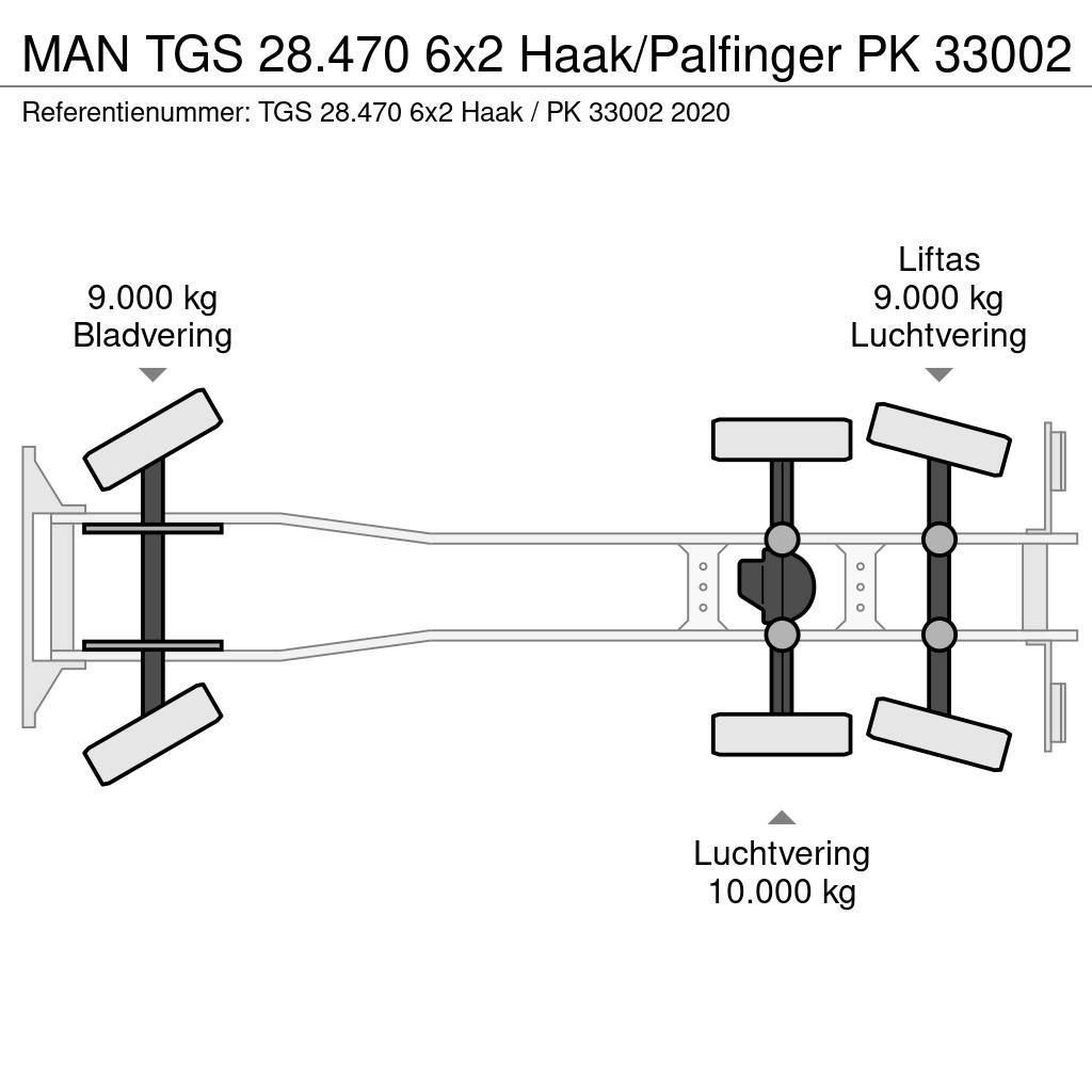 MAN TGS 28.470 6x2 Haak/Palfinger PK 33002 Konksliftveokid