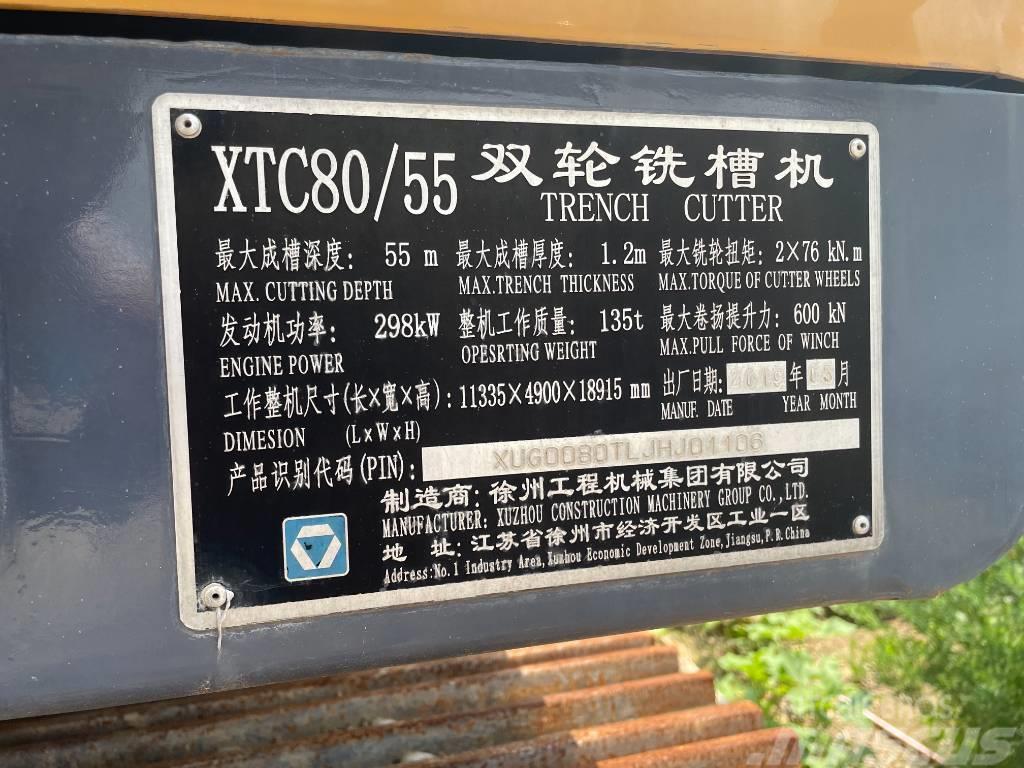  徐工 XTC80/55 Lindid, ketid ja alusvankrid