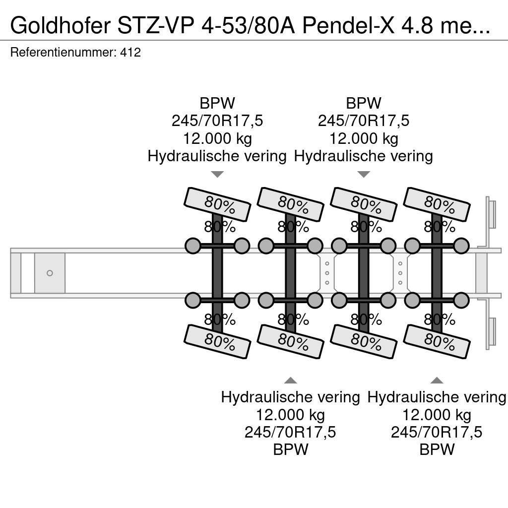 Goldhofer STZ-VP 4-53/80A Pendel-X 4.8 meter Extand! Raskeveo poolhaagised