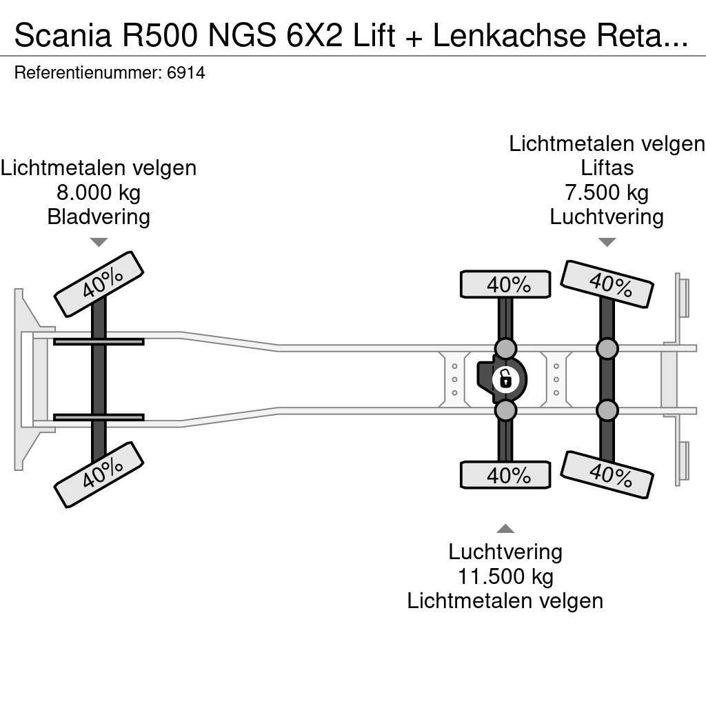 Scania R500 NGS 6X2 Lift + Lenkachse Retarder Alcoa, Top Raamautod
