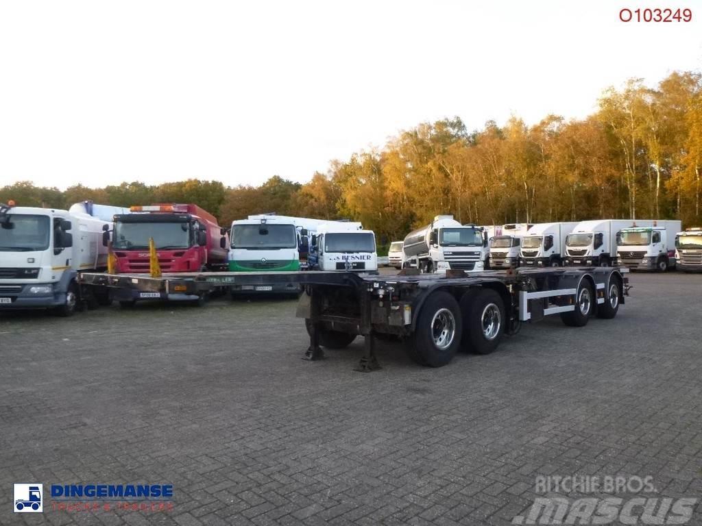 D-tec 4-axle container combi trailer (2 + 2 axles) Konteinerveo poolhaagised