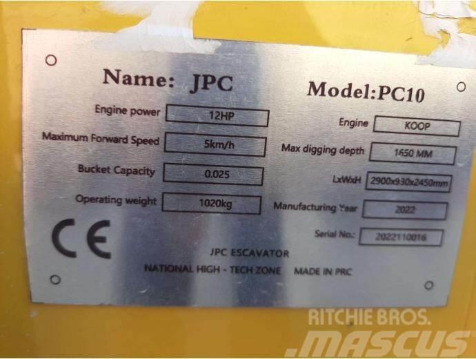 JPC PC-10 Miniekskavaatorid < 7 t