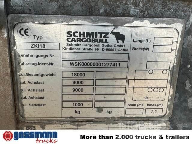 Schmitz ZKI 18-4.9, Stahlbordwände ca. 10m³, Rahmen Kallur-haagised