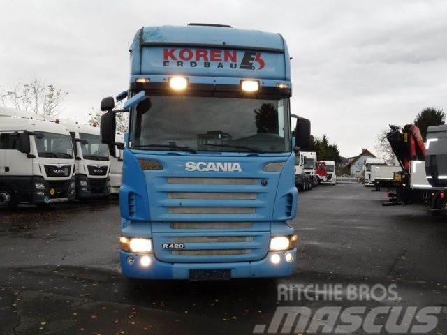 Scania R420LB6x2MLB Blau Baggerpritsche Madelautod