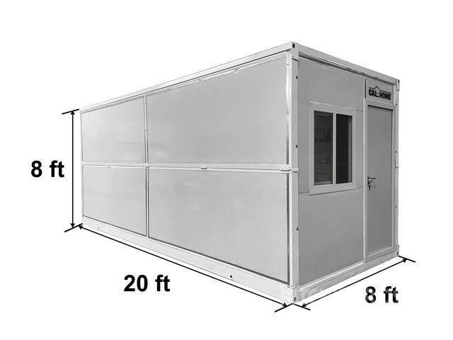  20 ft x 8 ft x 8 ft Foldable Metal Storage Shed wi Soojakud