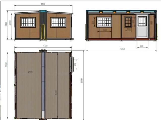  2023 4.7 m x 5.85 m Folding Portable Building (Unu Muu