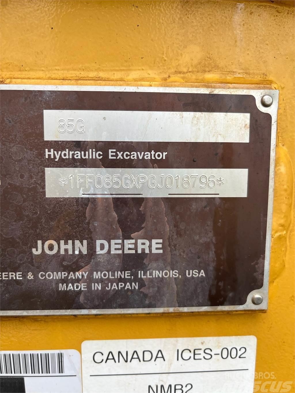 John Deere 85G Roomikekskavaatorid