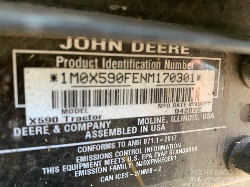 John Deere X590 Kompakttraktorid