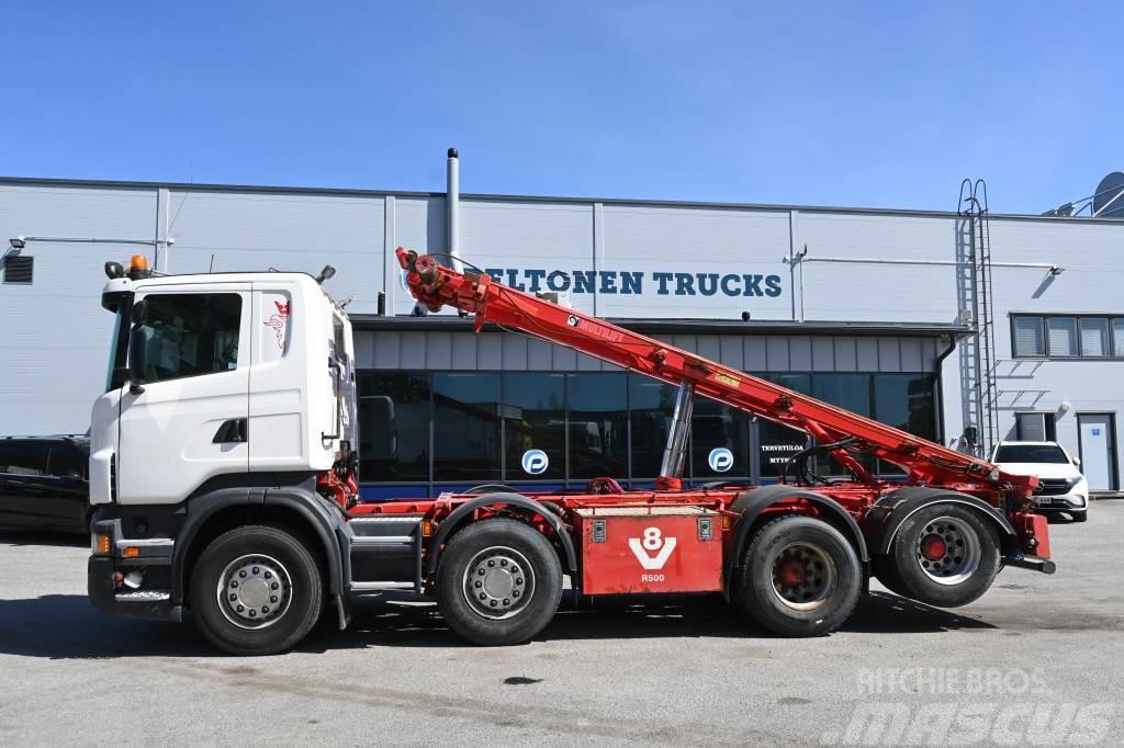 Scania R500 8x2 Multilift vaijeri Trossüsteemiga vahetuskere veokid