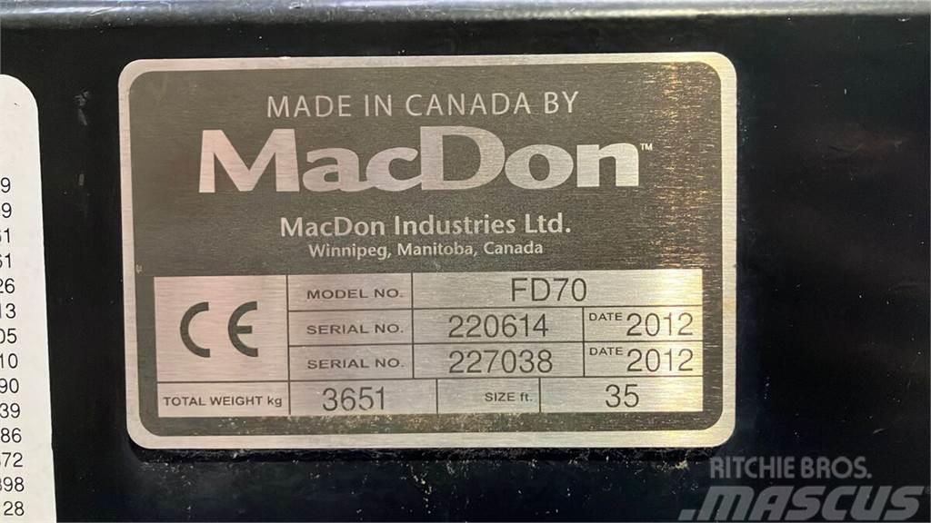 MacDon FD70 Lisavarustus ja komponendid