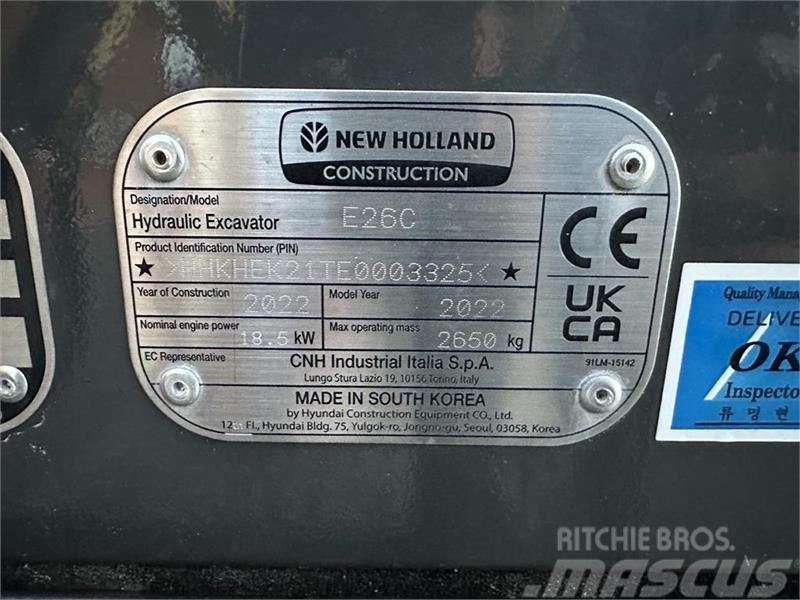 New Holland E26C Miniekskavaatorid < 7 t
