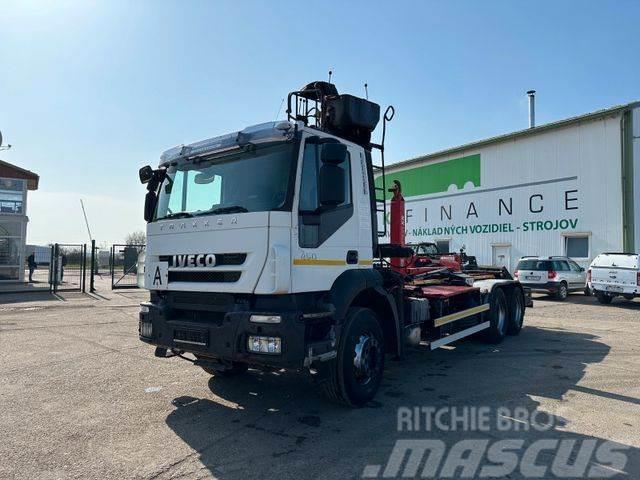 Iveco TRAKKER 450 6x4 for containers,crane, E4 vin 530 Konksliftveokid