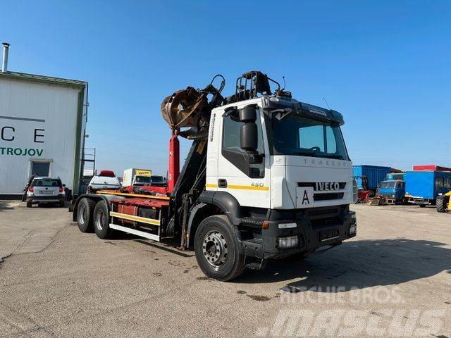 Iveco TRAKKER 450 6x4 for containers,crane, E4 vin 530 Konksliftveokid