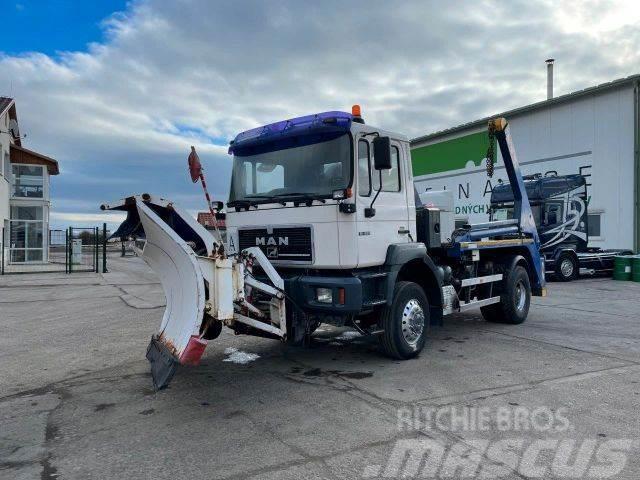 MAN 19.293 4x4 snowplow, for containers vin 491 Konksliftveokid
