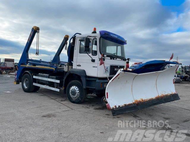 MAN 19.293 4x4 snowplow, for containers vin 491 Konksliftveokid
