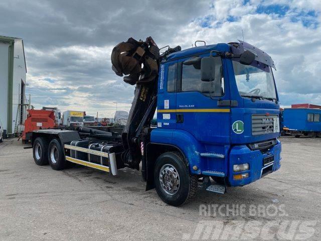 MAN TGA 26.440 6X4 for containers with crane vin 945 Kraanaga veokid