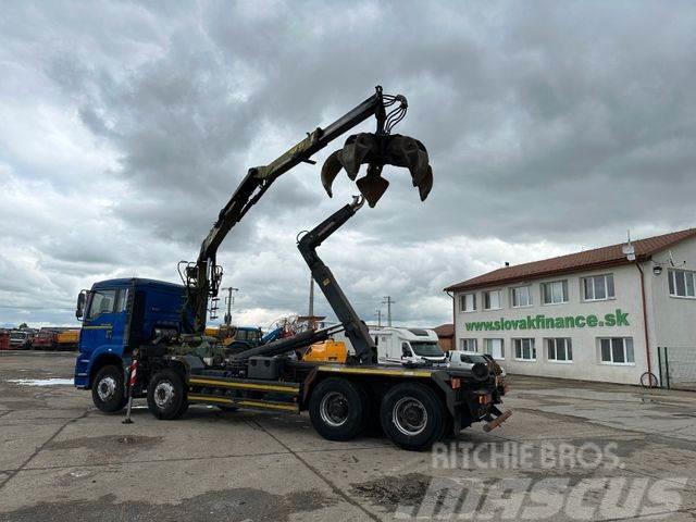 MAN TGA 41.460 for containers and scrap + crane 8x4 Konksliftveokid