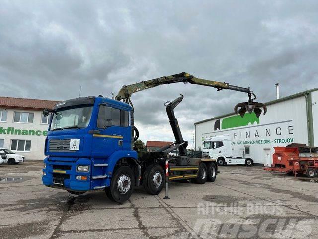 MAN TGA 41.460 for containers and scrap + crane 8x4 Kraanaga veokid