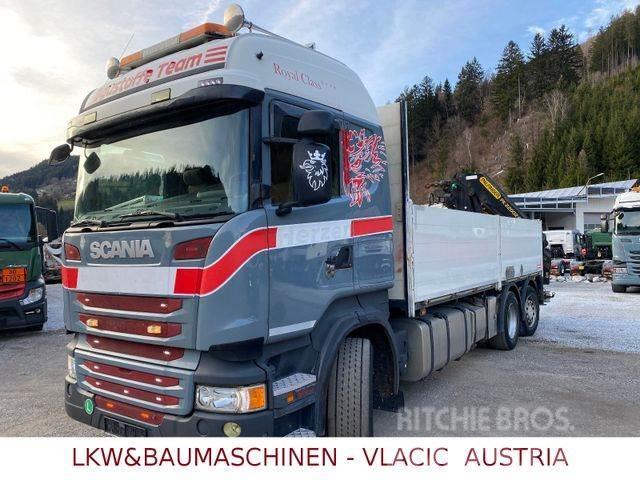 Scania R410 mit Kran Palfinger PK20002EH Madelautod