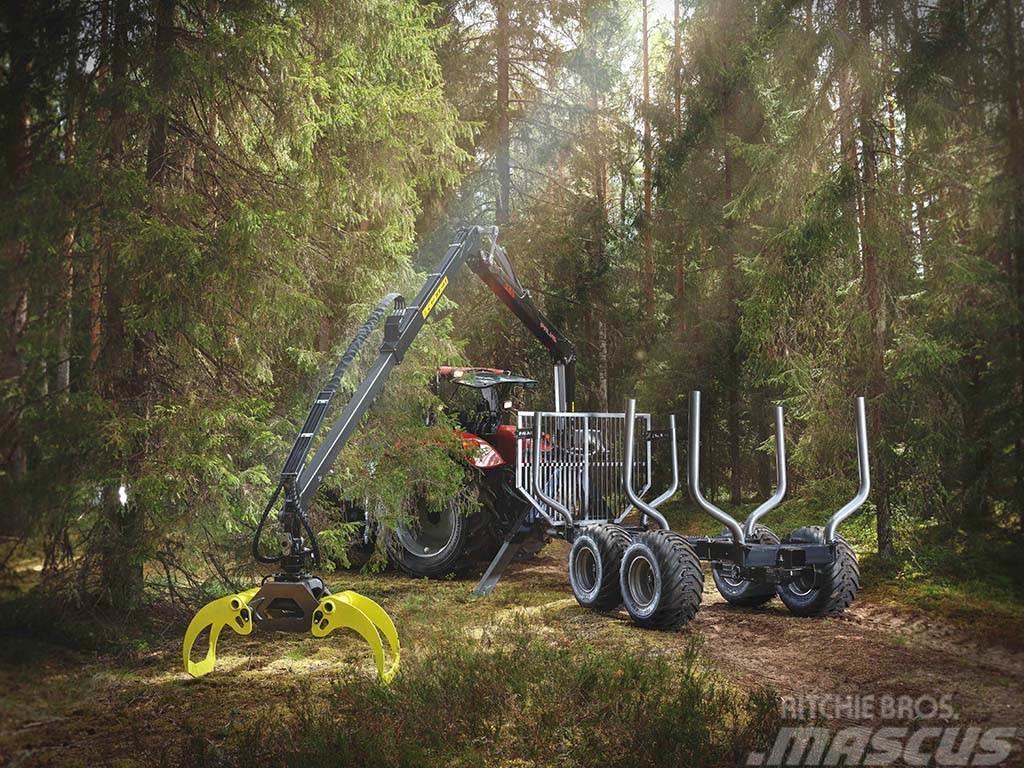 Palms Skogsvagn 10 ton med 6.3 kran Metsaveohaagised