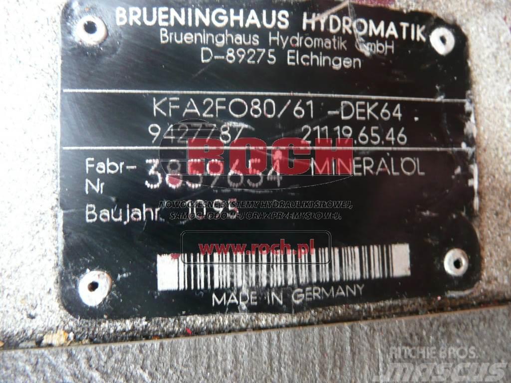 Brueninghaus Hydromatik KFA2F080/61-DEK64 9427787 211.19.65.46 Hüdraulika