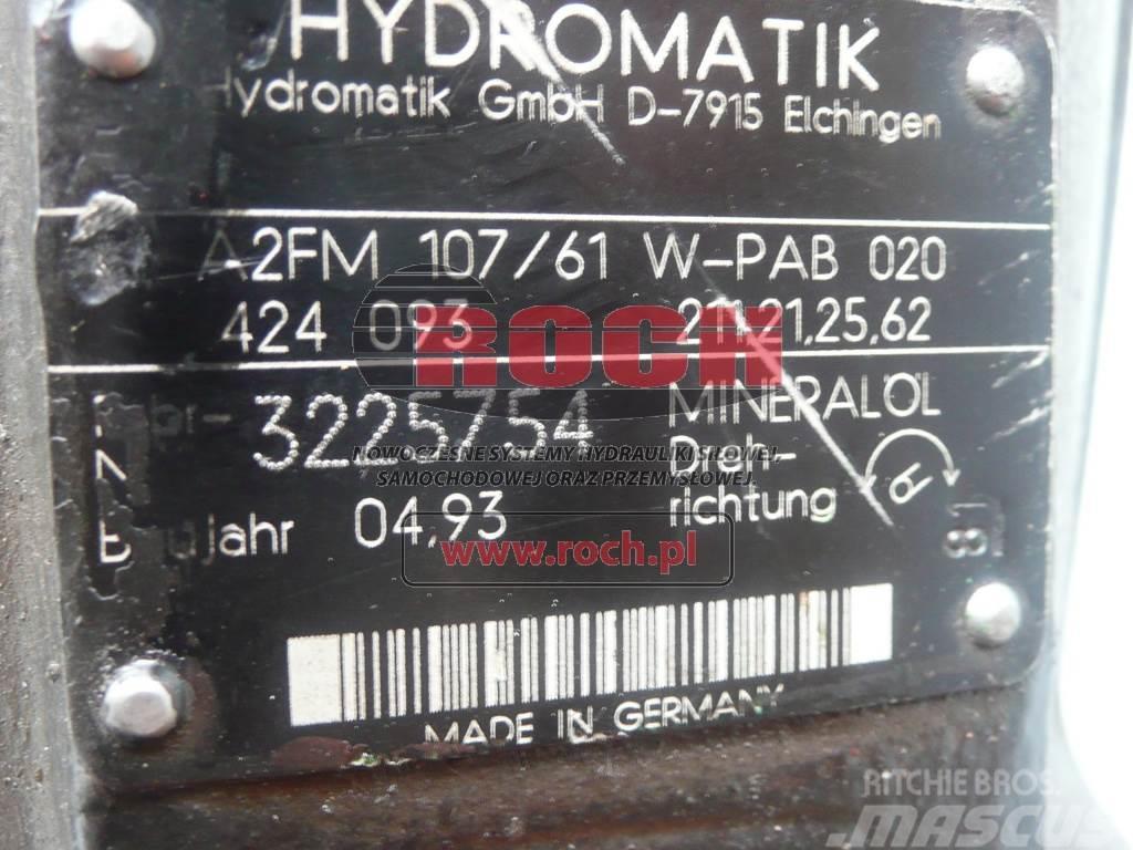 Hydromatik A2FM107/61W-PAB020 424093 211.21.25.62 Mootorid