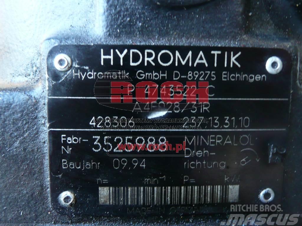 Hydromatik A4FO28/31R 428306 237.13.31.10 Hüdraulika