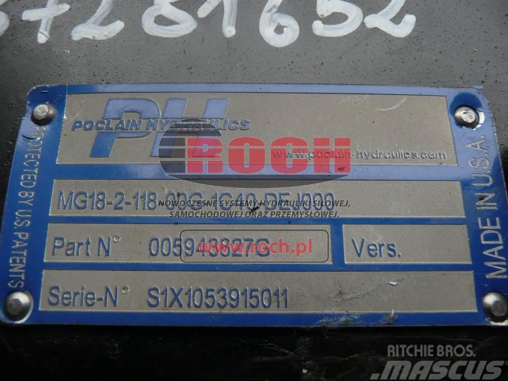 Poclain MG18-2-118-00G-1C40-DEJ000 005943827-G 87281652 Mootorid