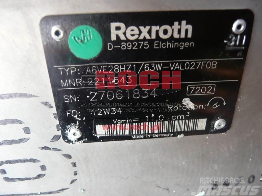 Rexroth A6VE28HZ1/63W-VAL027F0B 2211543 Mootorid