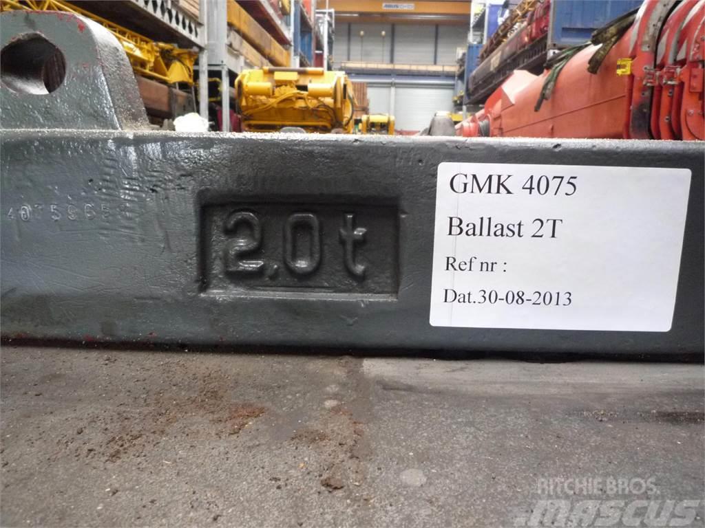 Grove GMK 4075 counterweight 2,0 ton Kraanade varuosad ja varustus