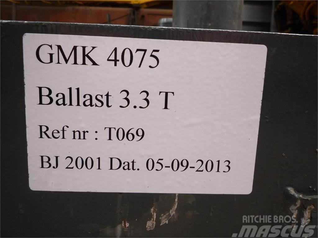 Grove GMK 4075 counterweight 3,3 ton Kraanade varuosad ja varustus