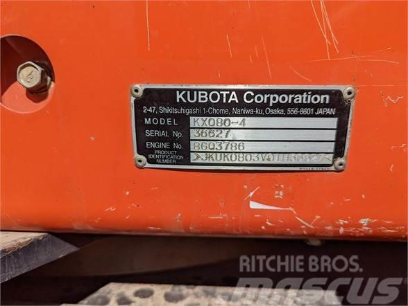 Kubota KX080-4 Roomikekskavaatorid