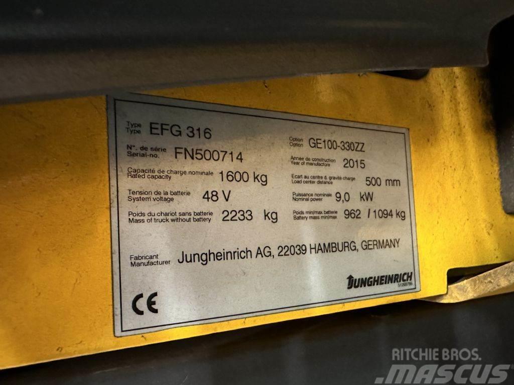 Jungheinrich EFG 316 - FREIHUB-Mast !!! Elektritõstukid