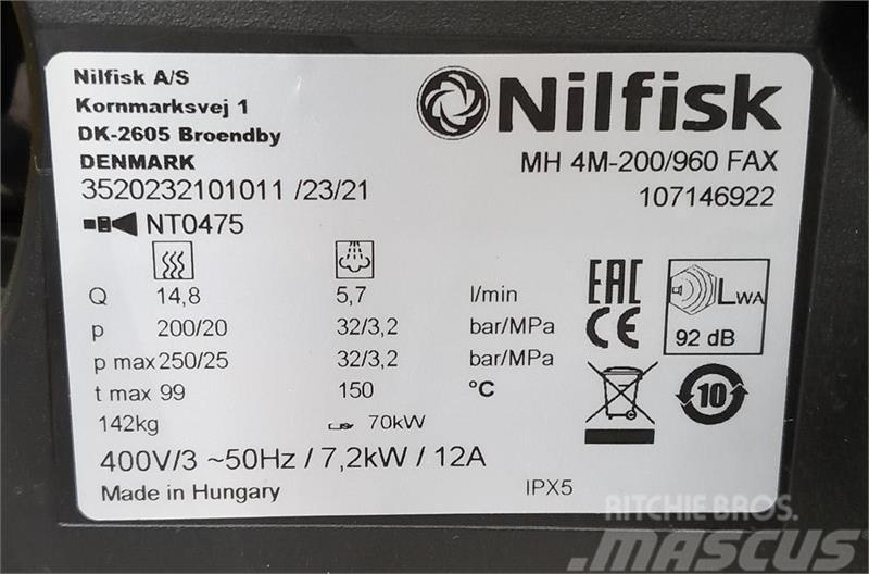 Nilfisk 200/960 FAX Kõrgsurvepesurid